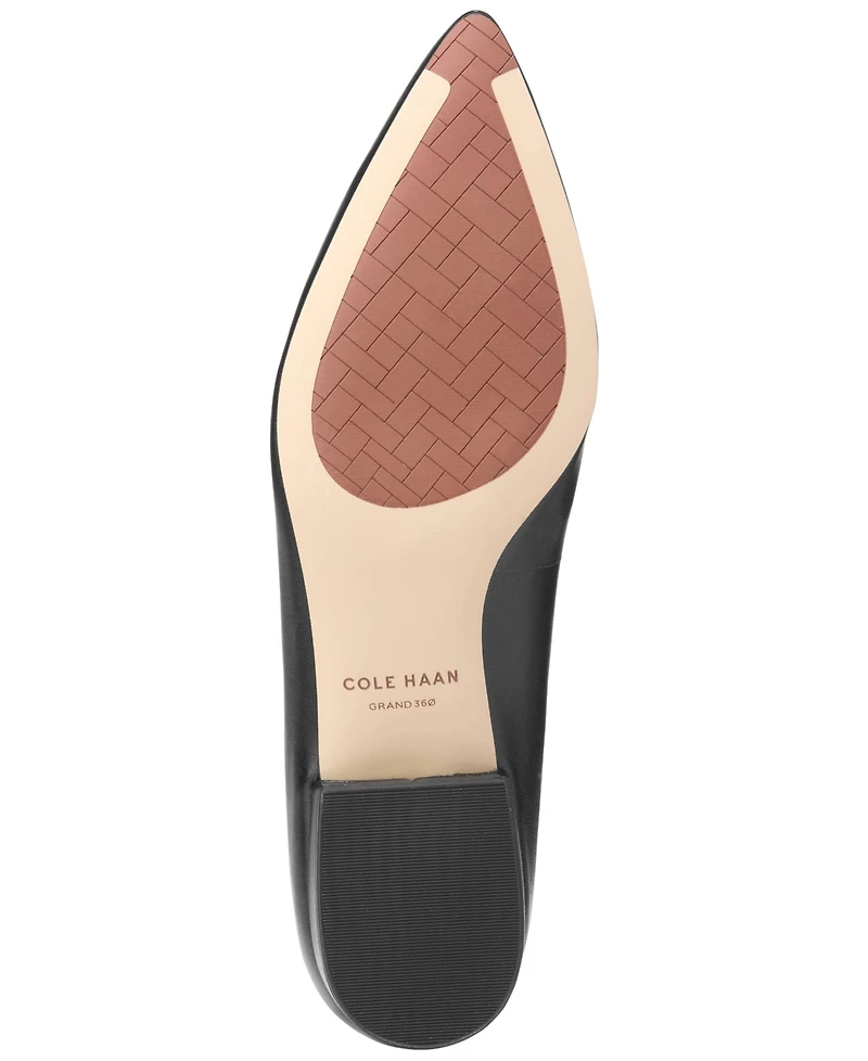 Cole Haan Women's Valantina Pointed Toe Block Heel Loafers