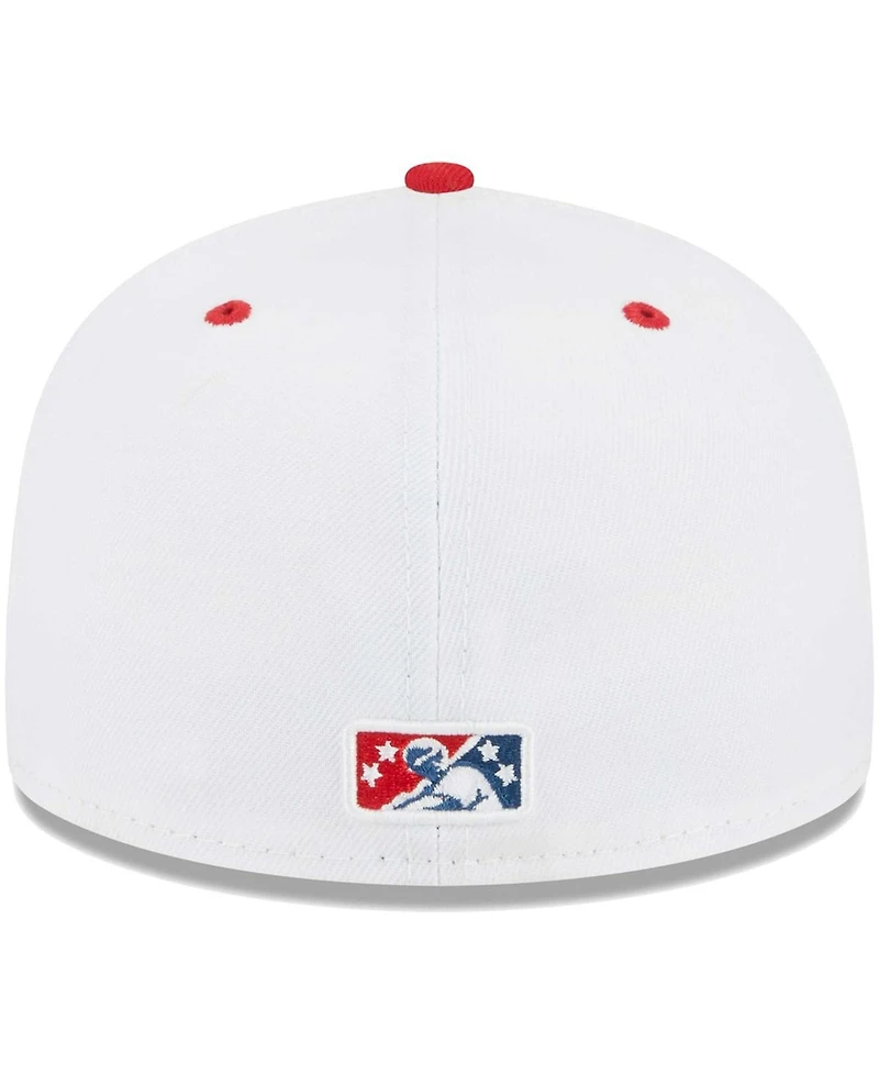 New Era Men's White Eugene Emeralds Theme Nights Pranksters 59FIFTY Fitted Hat