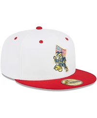 New Era Men's White Eugene Emeralds Theme Nights Pranksters 59FIFTY Fitted Hat