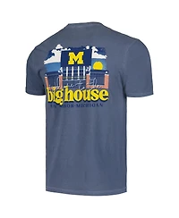 Image One Men's and Women's Navy West Virginia Mountaineers Hyper Local Two-Tone Mascot State T-Shirt