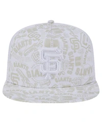 New Era Men's White San Francisco Giants Logo Dunes A-Frame Trucker 9FIFTY Snapback Hat