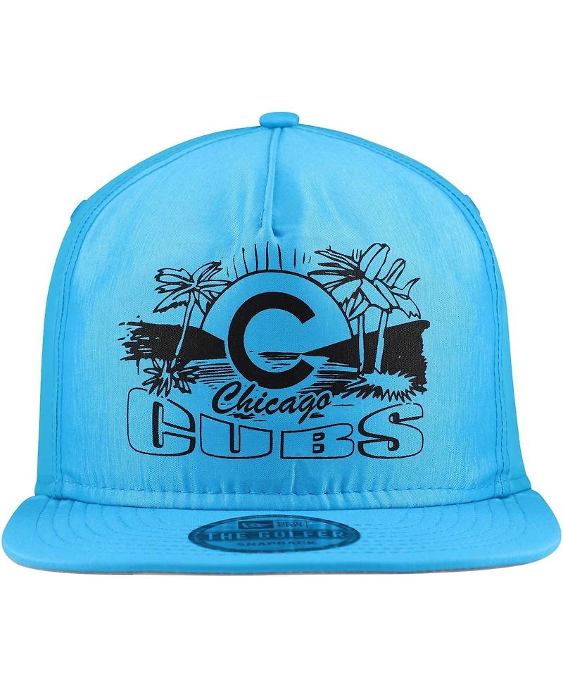 New Era Men's Blue Chicago Cubs Neon Golfer Snapback Hat