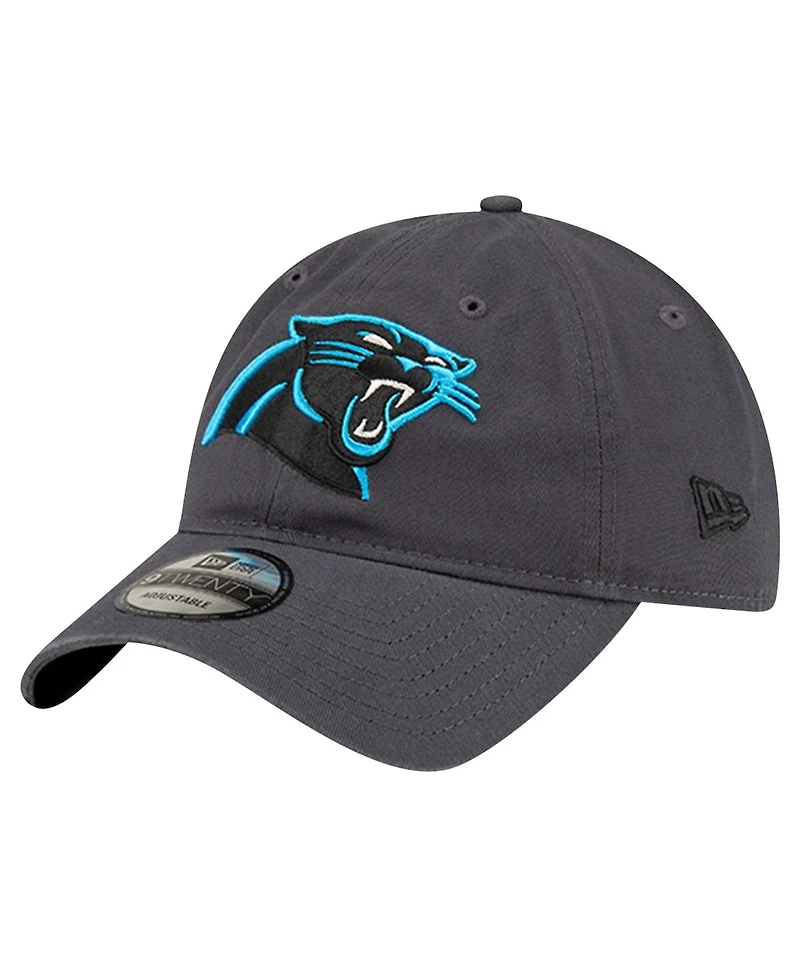 New Era Men's Graphite Carolina Panthers Core Classic 9TWENTY Adjustable Hat