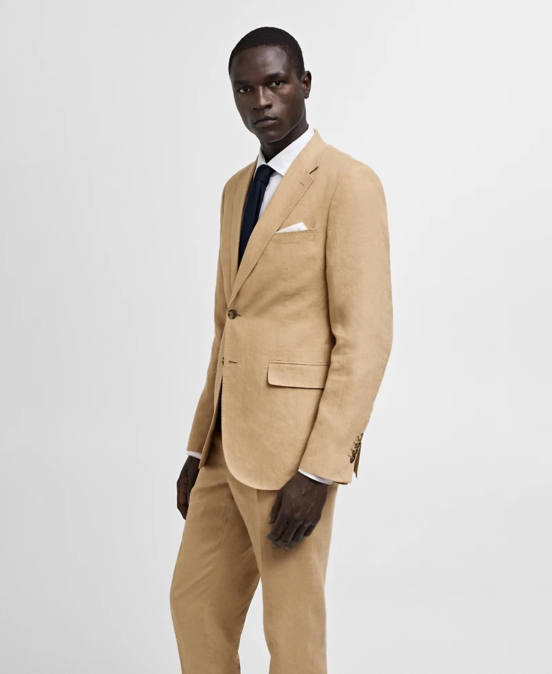 Mango Men's Linen Slim-Fit Suit Blazer