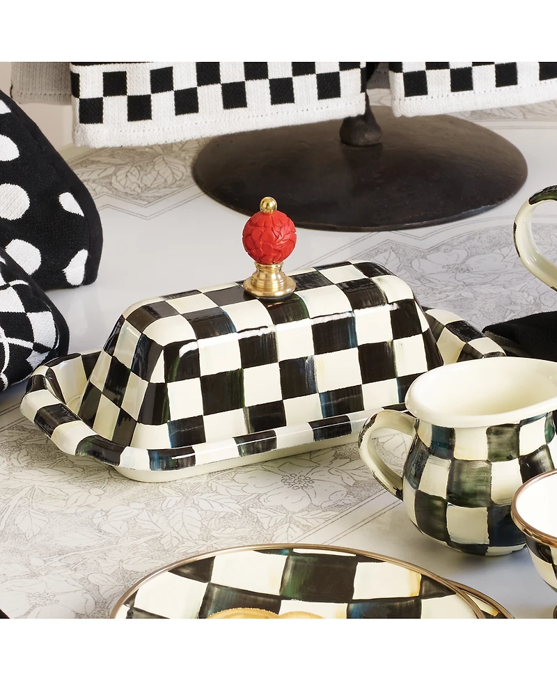 Mackenzie-Childs Courtly Check Butter Box