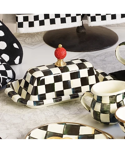 Mackenzie-Childs Courtly Check Butter Box