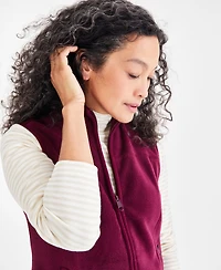 Style & Co Petite Polar Fleece Vest, Created for Macy's