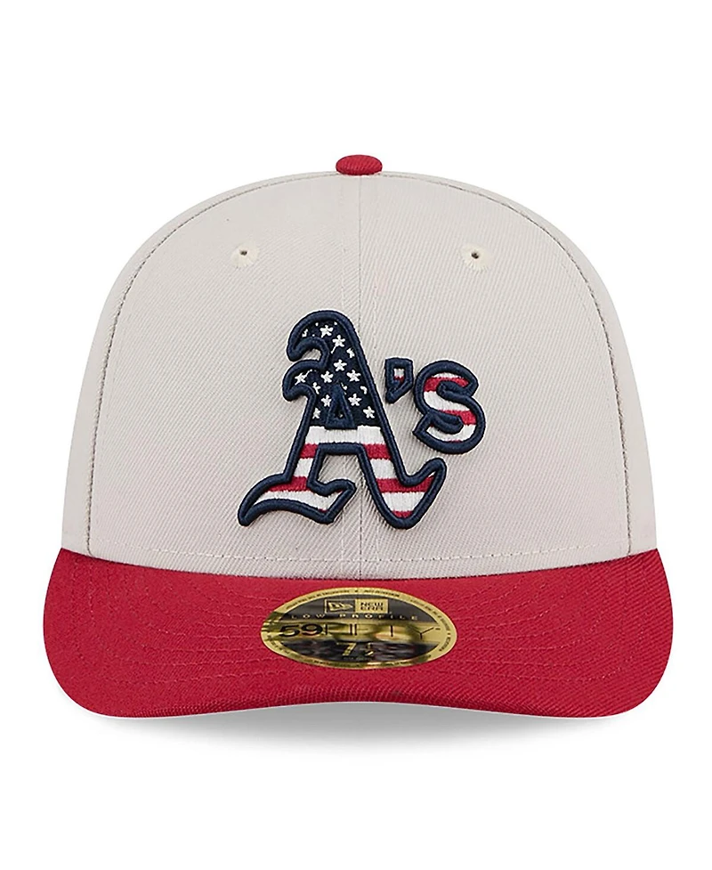 Men's New Era Red Oakland Athletics Fourth of July Low Profile 59FIFTY Fitted Hat