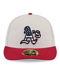 Men's New Era Red Oakland Athletics Fourth of July Low Profile 59FIFTY Fitted Hat