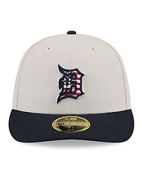 New Era Men's Black Detroit Tigers 2024 Fourth of July Low Profile 59FIFTY Fitted Hat