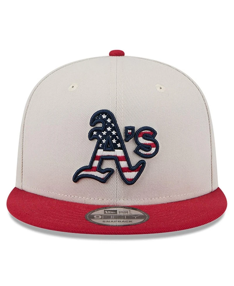 New Era Men's Red Oakland Athletics 2024 Fourth of July 9FIFTY Snapback Hat