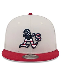 New Era Men's Red Oakland Athletics 2024 Fourth of July 9FIFTY Snapback Hat