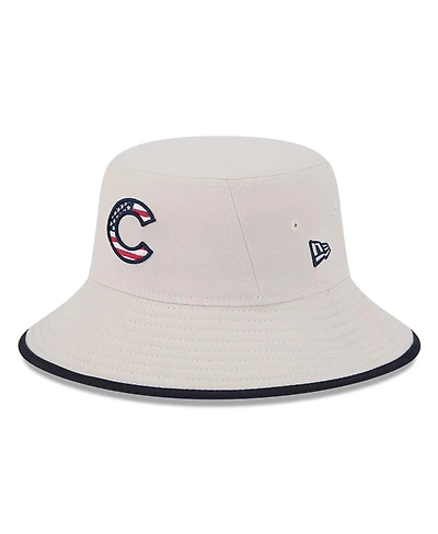 New Era Men's Khaki Chicago Cubs 2024 Fourth of July Bucket Hat