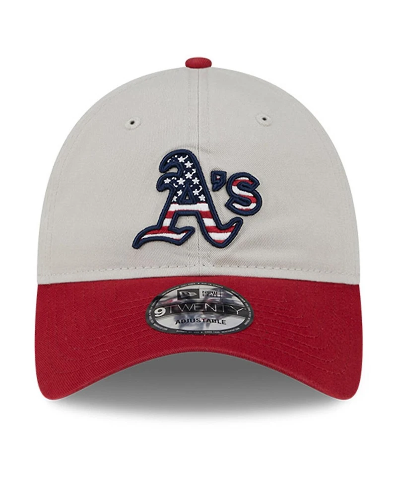 New Era Men's Red Oakland Athletics 2024 Fourth of July 9TWENTY Adjustable Hat