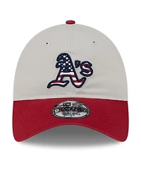 New Era Men's Red Oakland Athletics 2024 Fourth of July 9TWENTY Adjustable Hat