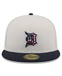 New Era Men's Black Detroit Tigers 2024 Fourth of July 59FIFTY Fitted Hat