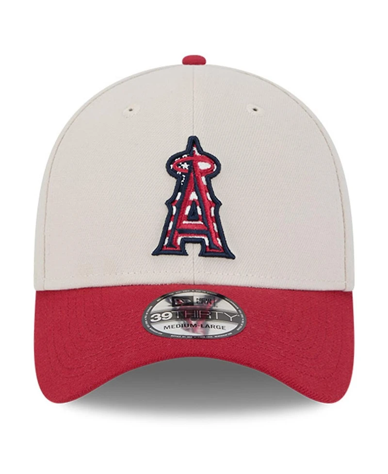 New Era Men's Red Los Angeles Angels 2024 Fourth of July 39THIRTY Flex Hat