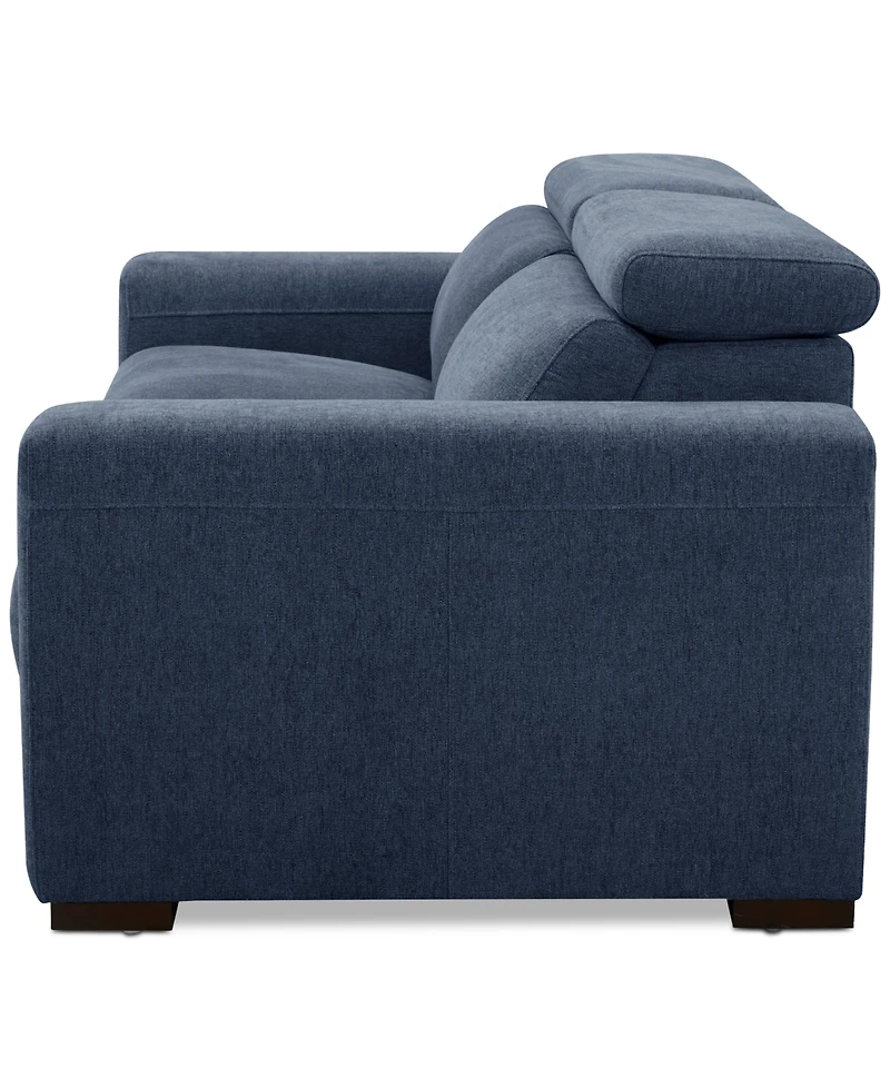 Nevio -Pc. Fabric Power Headrest Sectional with Motion Chairs