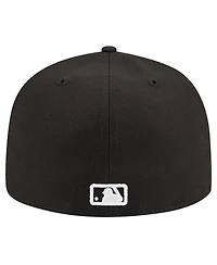 New Era Men's Black Chicago White Sox Logo 59FIFTY Fitted Hat