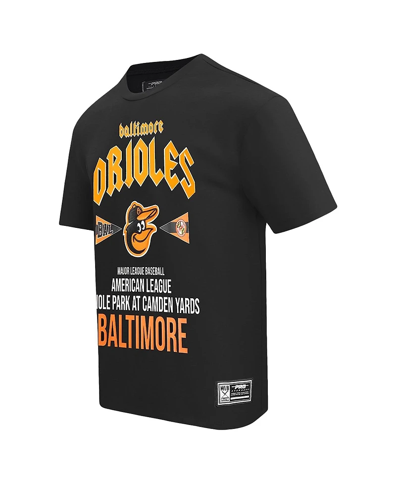 Pro Standard Men's Black Baltimore Orioles Oversized City Tour T-Shirt