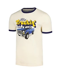 American Needle Men's Cream Ford Bt Ringer T-Shirt