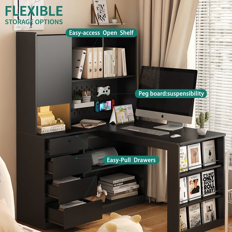 Streamdale L-Shaped Desk with Charging Station