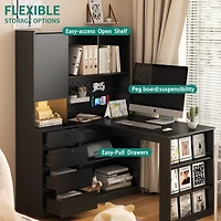 Streamdale L-Shaped Desk with Charging Station