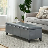 Glouster Storage Ottoman - Contemporary Upholstered Footrest with Hidden Storage
