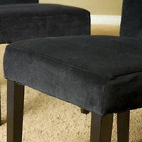 Simplie Fun Elegant Tufted Flared Black Velvet Dining Chairs (Set of 2)