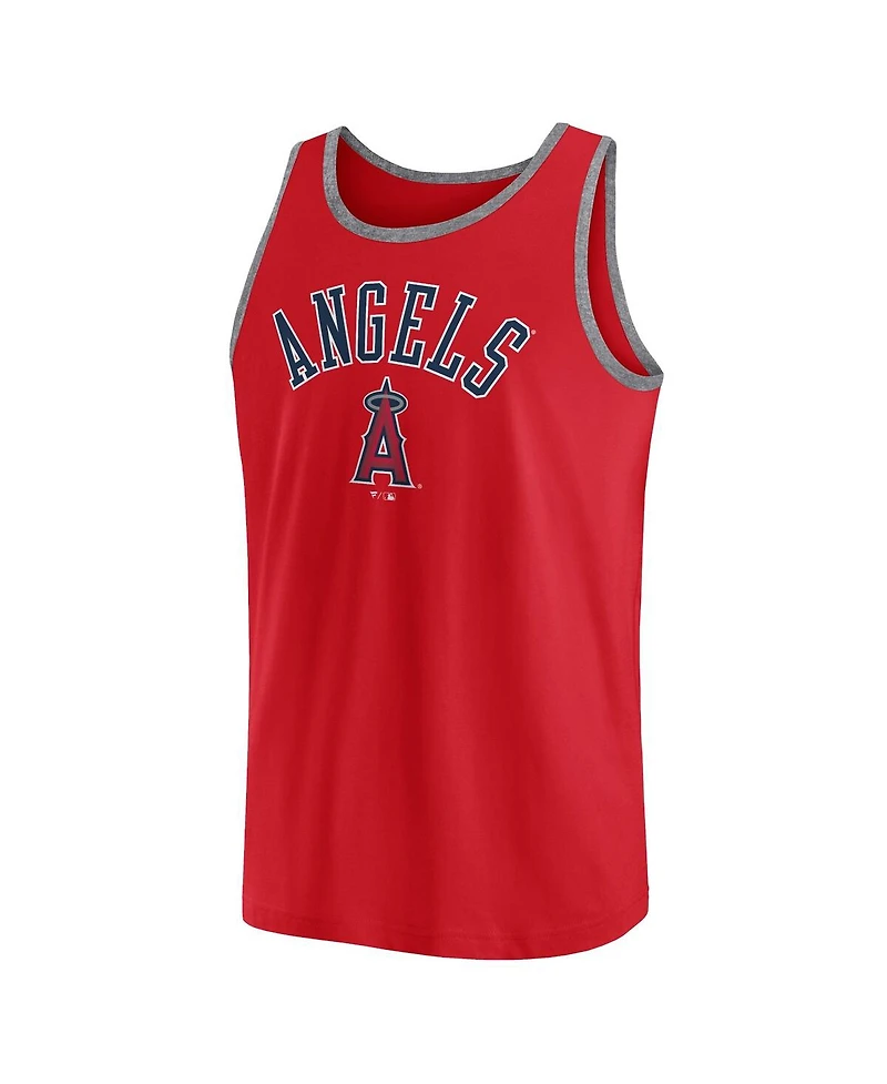 Fanatics Men's Red Los Angeles Angels Bet Tank Top