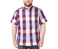 KingSize Big & Tall Check Short-Sleeve Sport Shirt