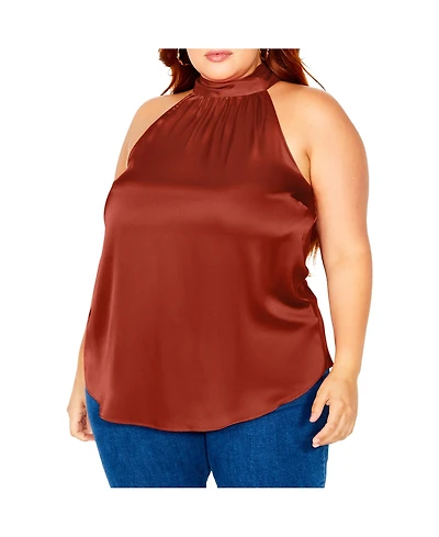 City Chic Plus Size Shine Halter Top