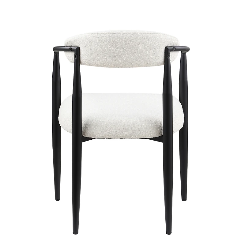 Streamdale Upholstered Modern Dining Chairs with Toothpick Gold Frame (Set of 2)