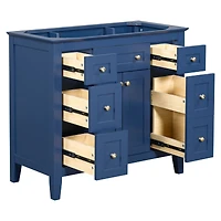 Modern Bathroom Vanity with Large Storage Space in Mdf Wood & Solid Wood