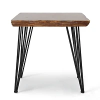 Faux Live Edge End Table Rustic Style, Fraction of the Price