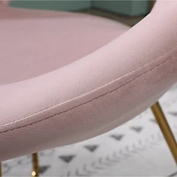 Simplie Fun Pink Silky Velvet Upholstered Accent Chair with Gold Tone Finished Base