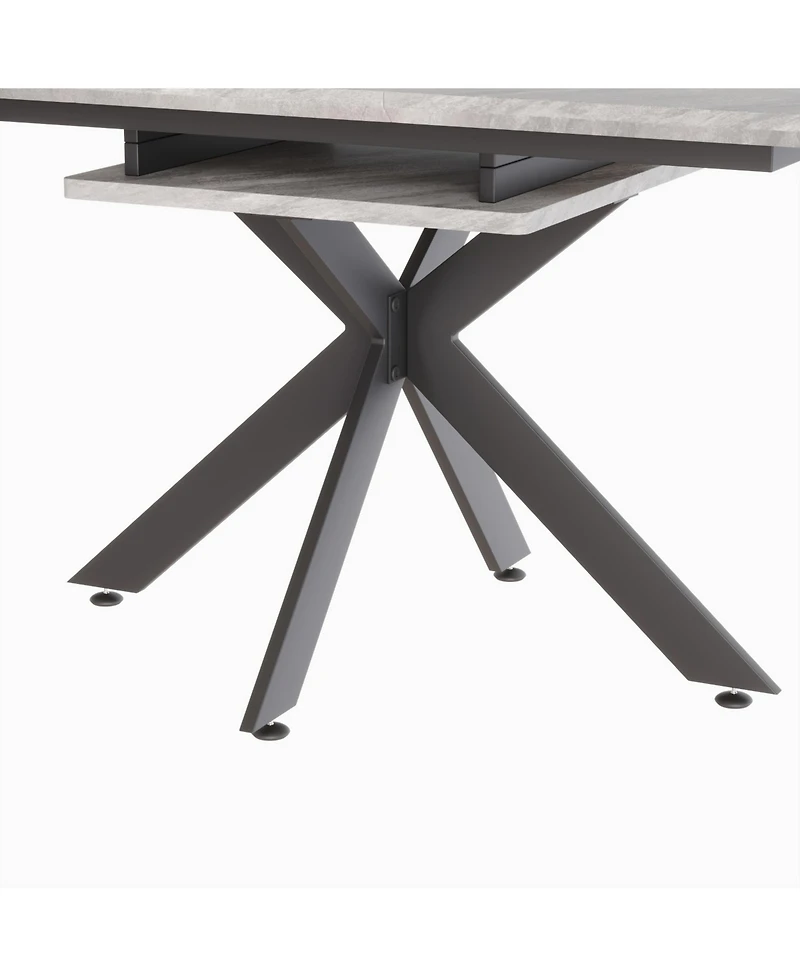 Streamdale Modern Space-Saving Dining Table Extends for 8-10 Guests