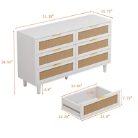Streamdale Furniture Stylish Rattan Dresser with Ample Storage and Modern Design
