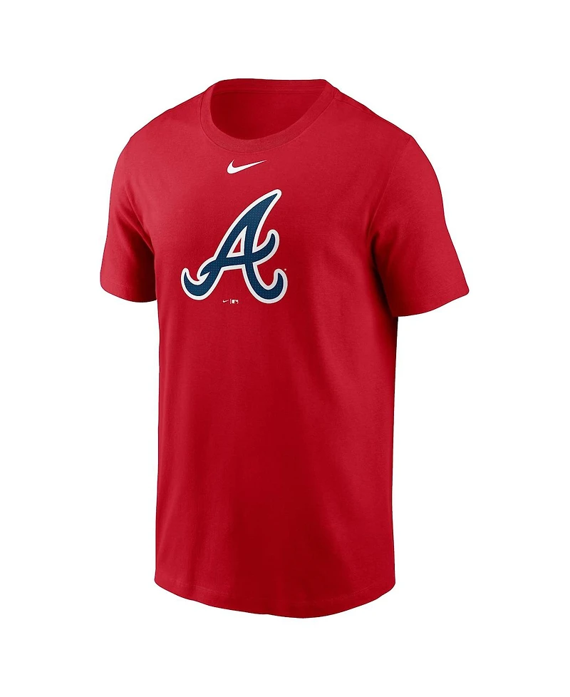 Nike Men's Red Atlanta Braves Fuse Logo T-Shirt