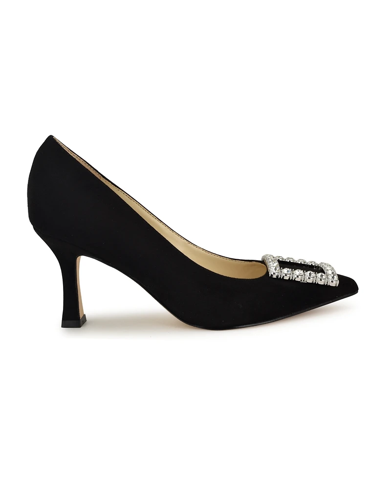 Nine West Women's Jaquee Pointy Toe Embellished Dress Pumps