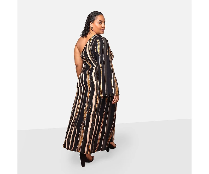 Rebdolls Women's Esperanza Stripe Print Maxi Kaftan Dress