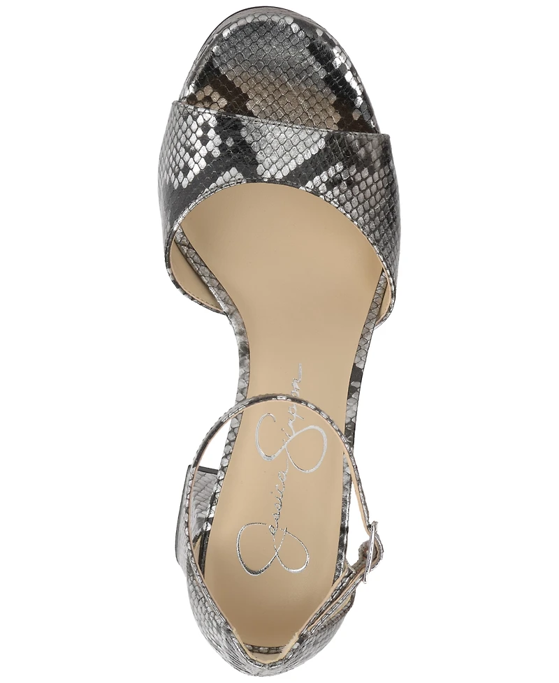 Jessica Simpson Women's Kaliah Ankle-Strap Block-Heel Dress Sandals