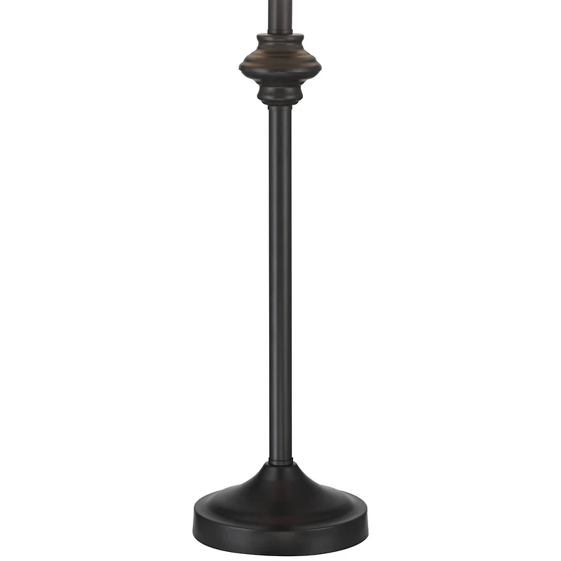 360 Lighting Lynn 26" Tall Skinny Buffet Modern Table Lamps Set of 2 Black Metal White Shade Living Room Bedroom Bedside House
