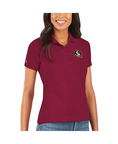 Antigua Women's Garnet Florida State Seminoles Legacy Pique Polo
