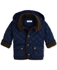 Polo Ralph Lauren Baby Boys Corduroy-Trim Barn Jacket With Removable Hood