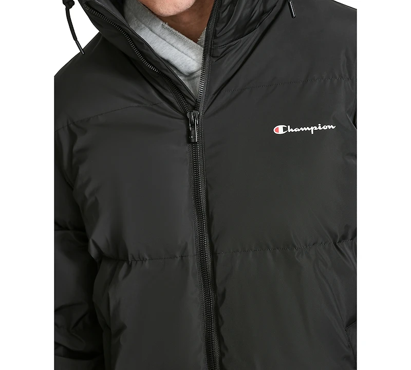 Champion Men's Quilted Full-Zip Hooded Puffer Jacket