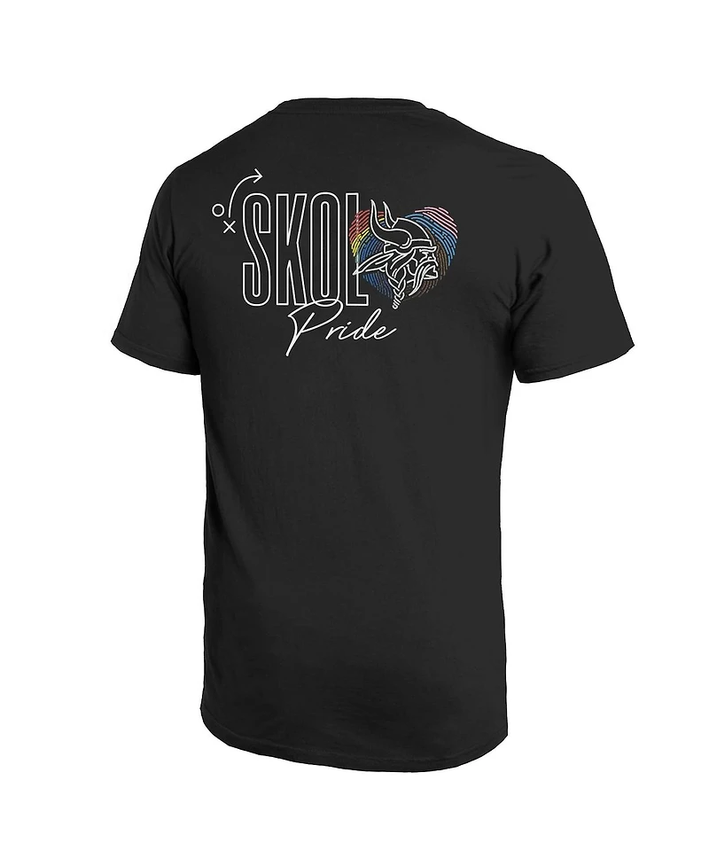 Majestic Men's Threads Black Minnesota Vikings Pride Pocket T-Shirt