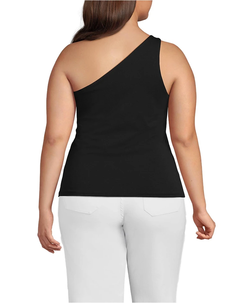 Lands' End Plus Slender One Shoulder Top