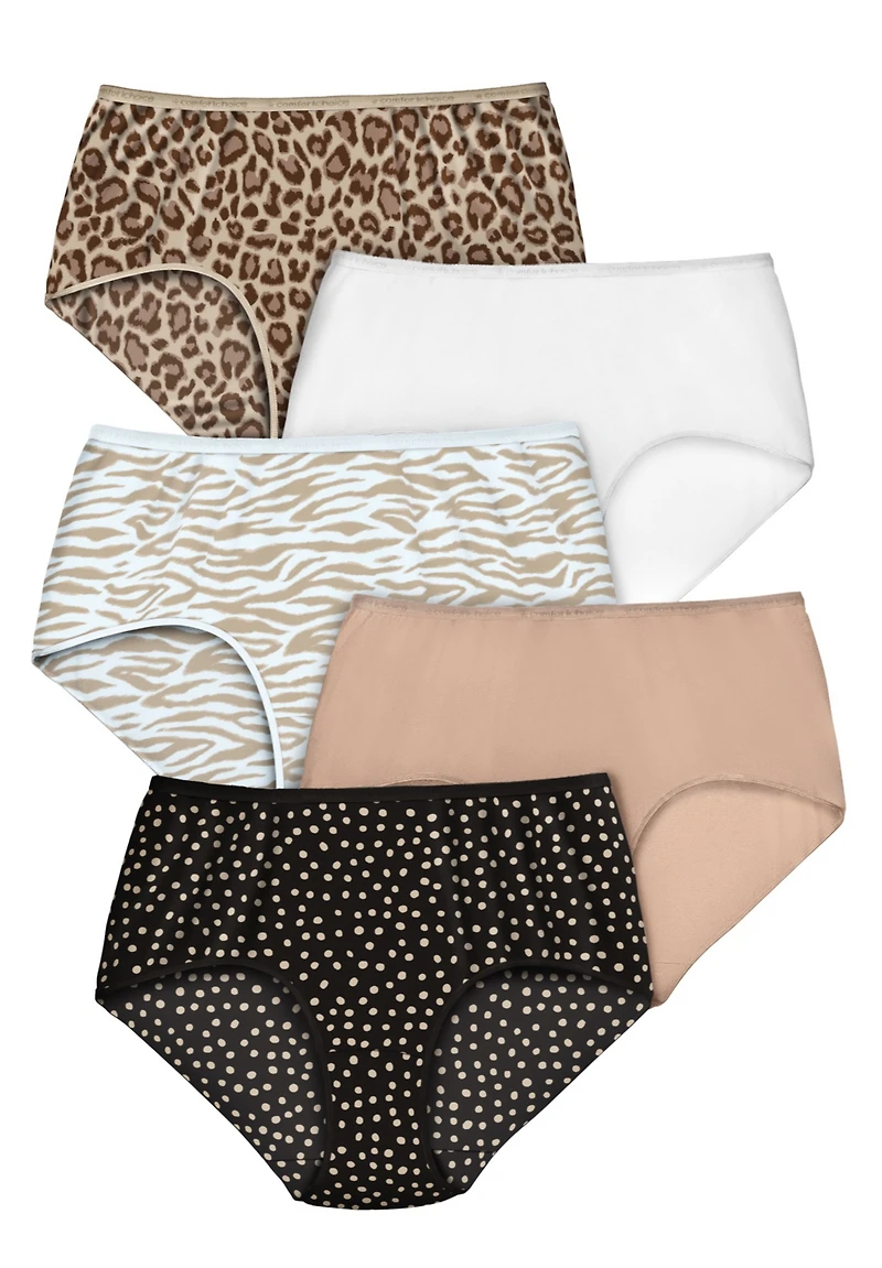Comfort Choice Women's Cotton Brief 5-Pack