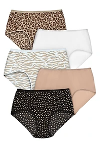 Comfort Choice Women's Cotton Brief 5-Pack
